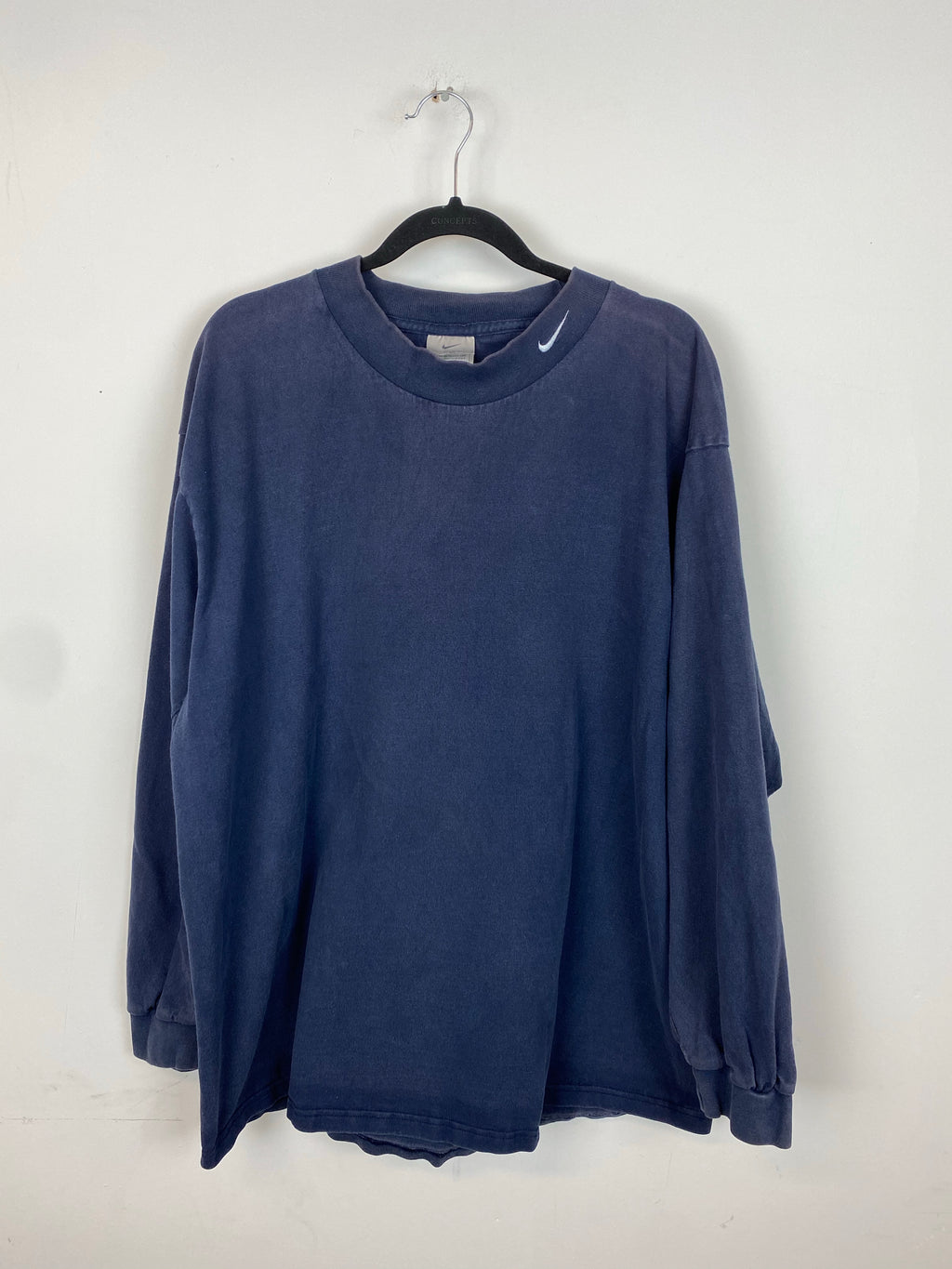 90s Mockneck faded Nike longsleeve - L