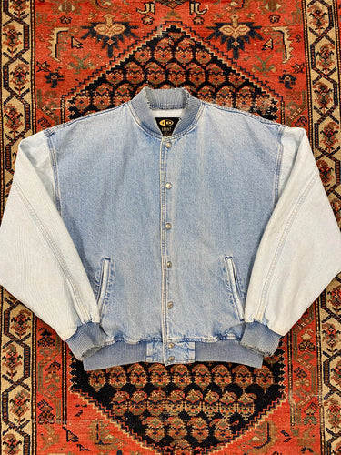 Vintage Denim Jacket W/ Back Graphic - M