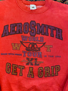 80s Aero Smith World Tour Crewneck - L