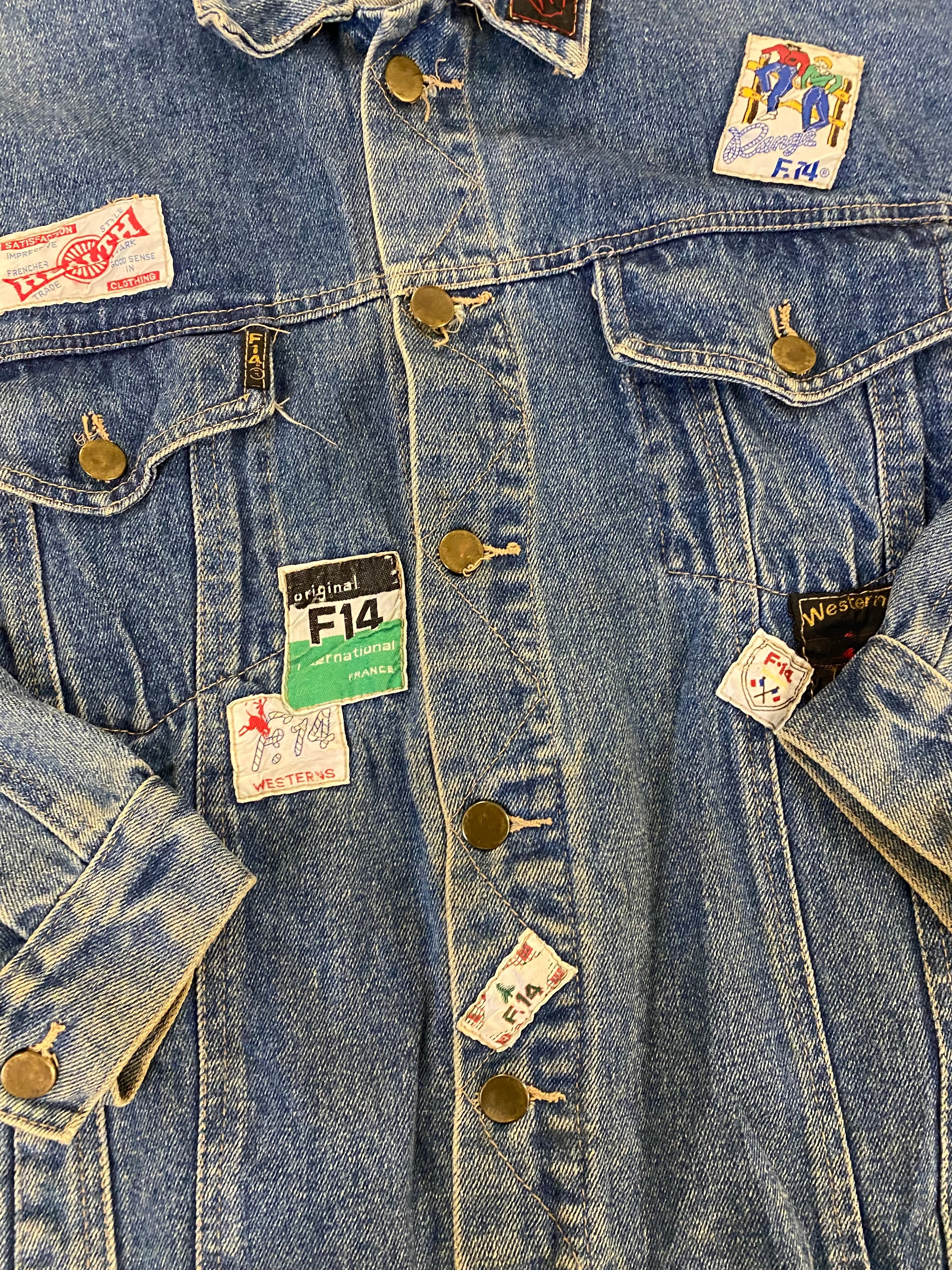 Vintage Patched Denim Jacket - S
