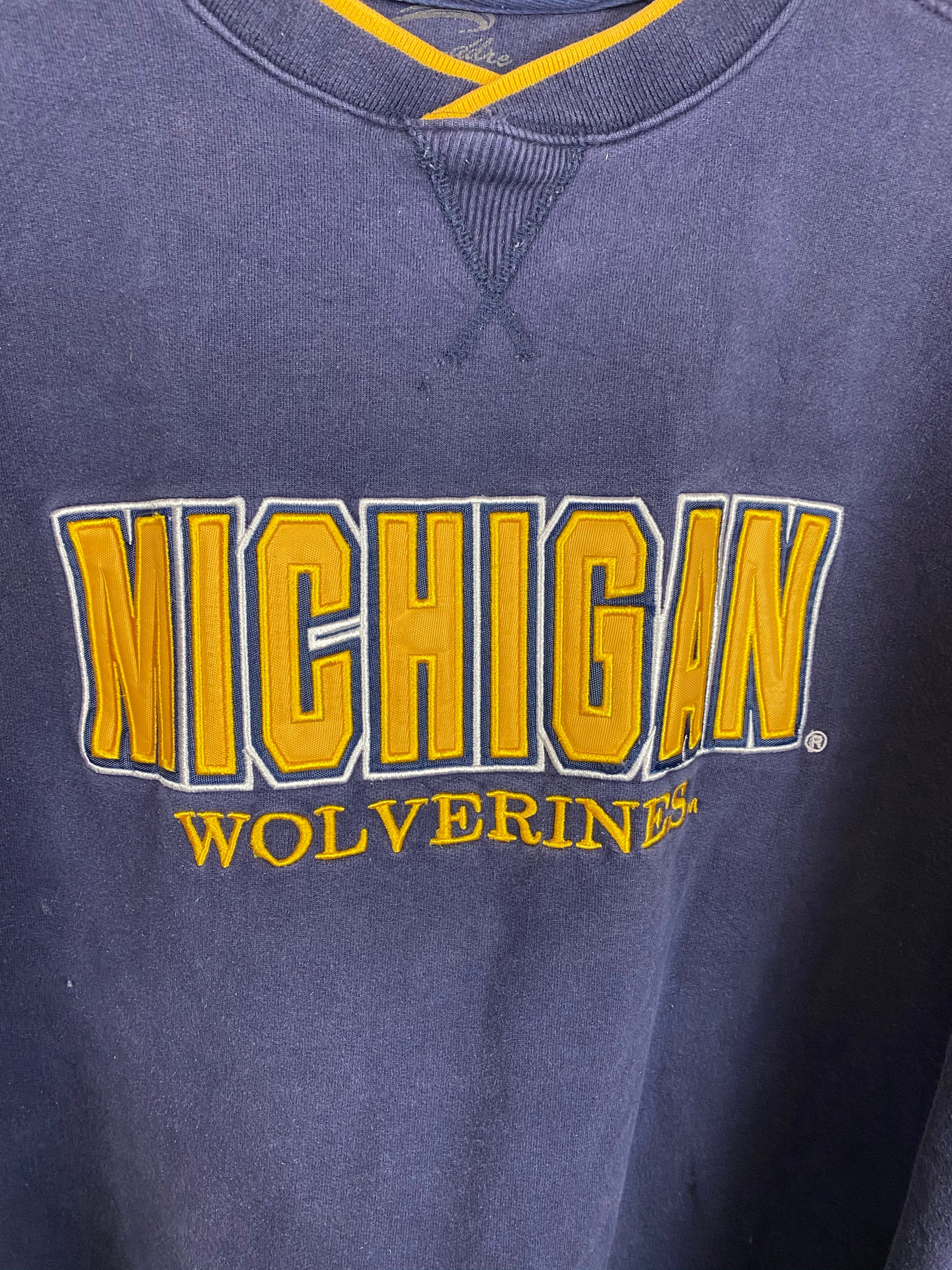 Faded Michigan Varsity crewneck