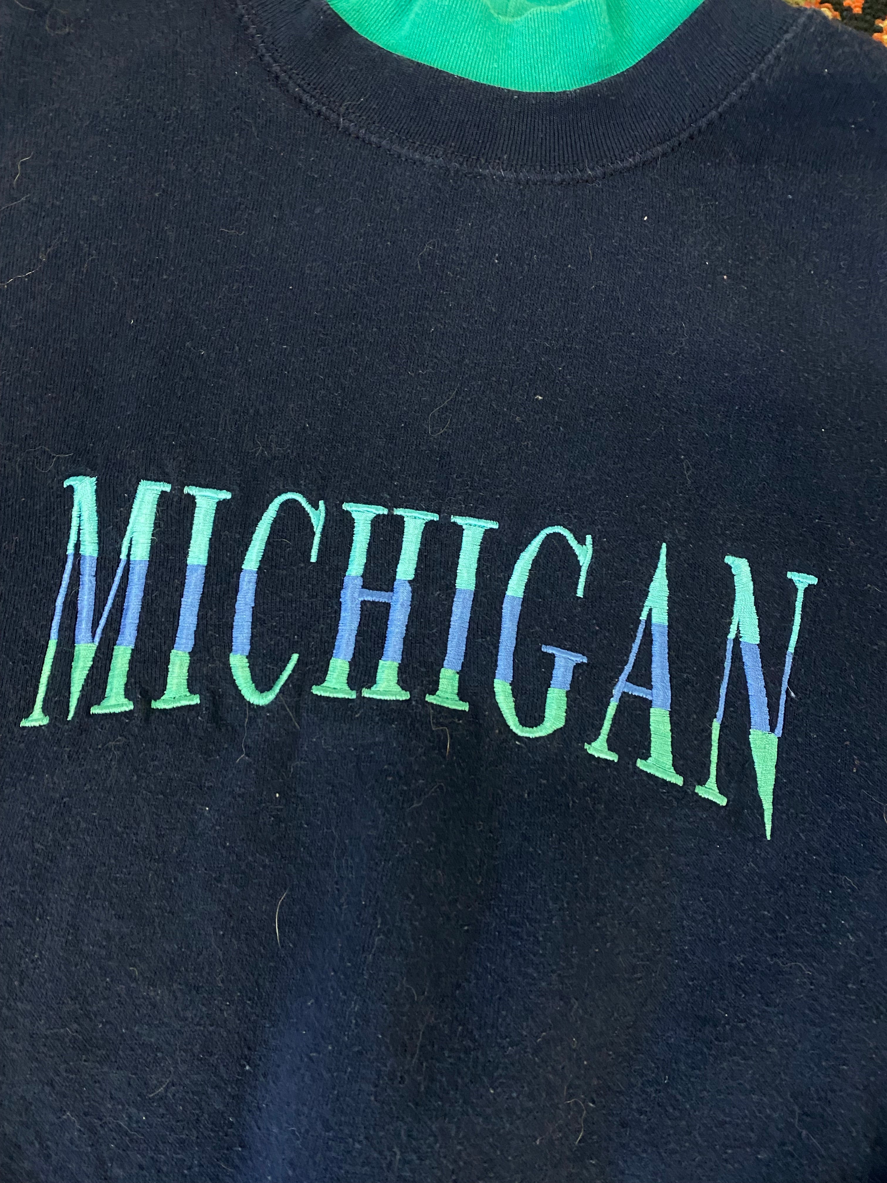 Vintage Mock-neck Michigan Crewneck - M