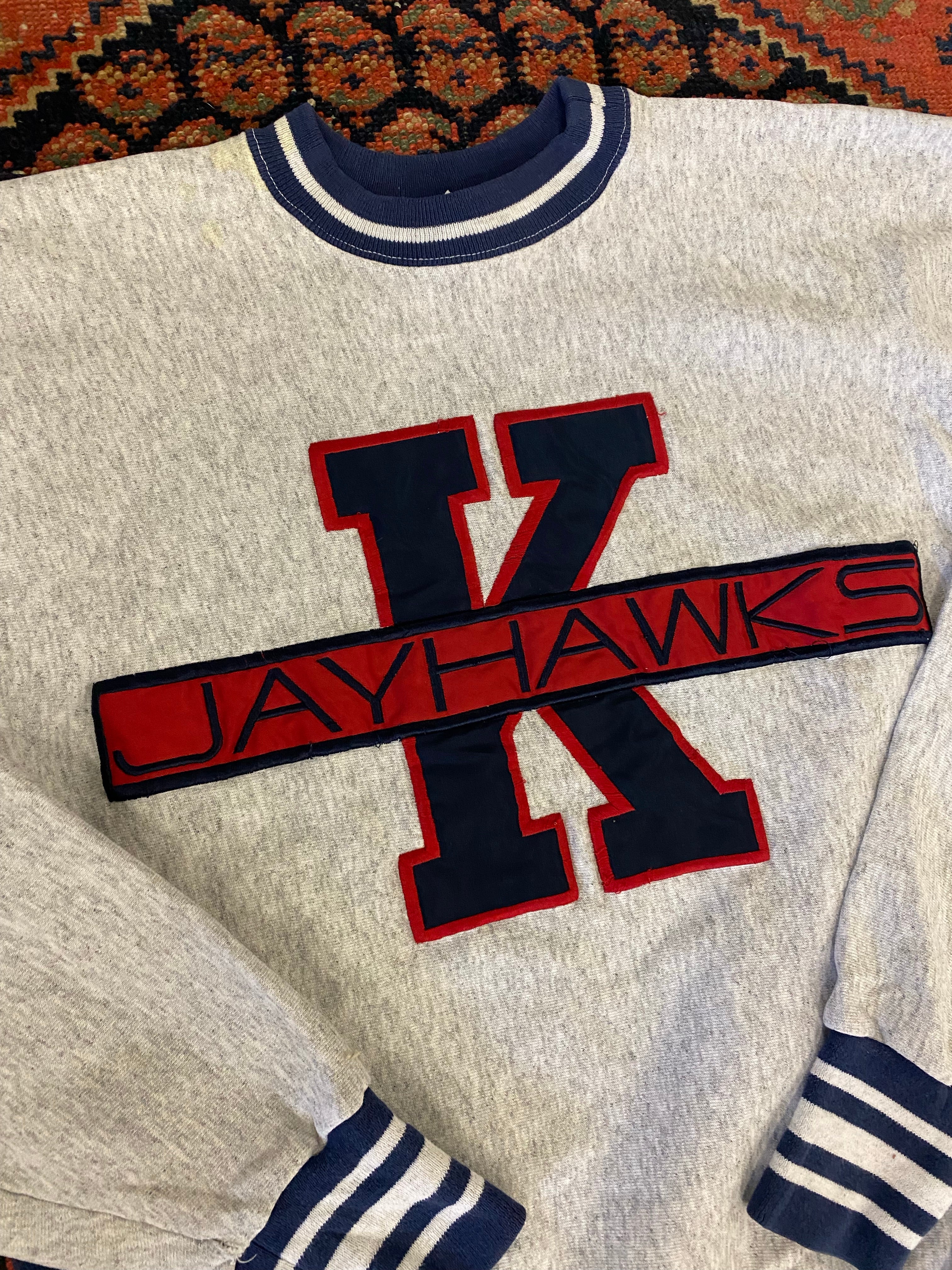 Vintage Ribbed University Crewneck - M