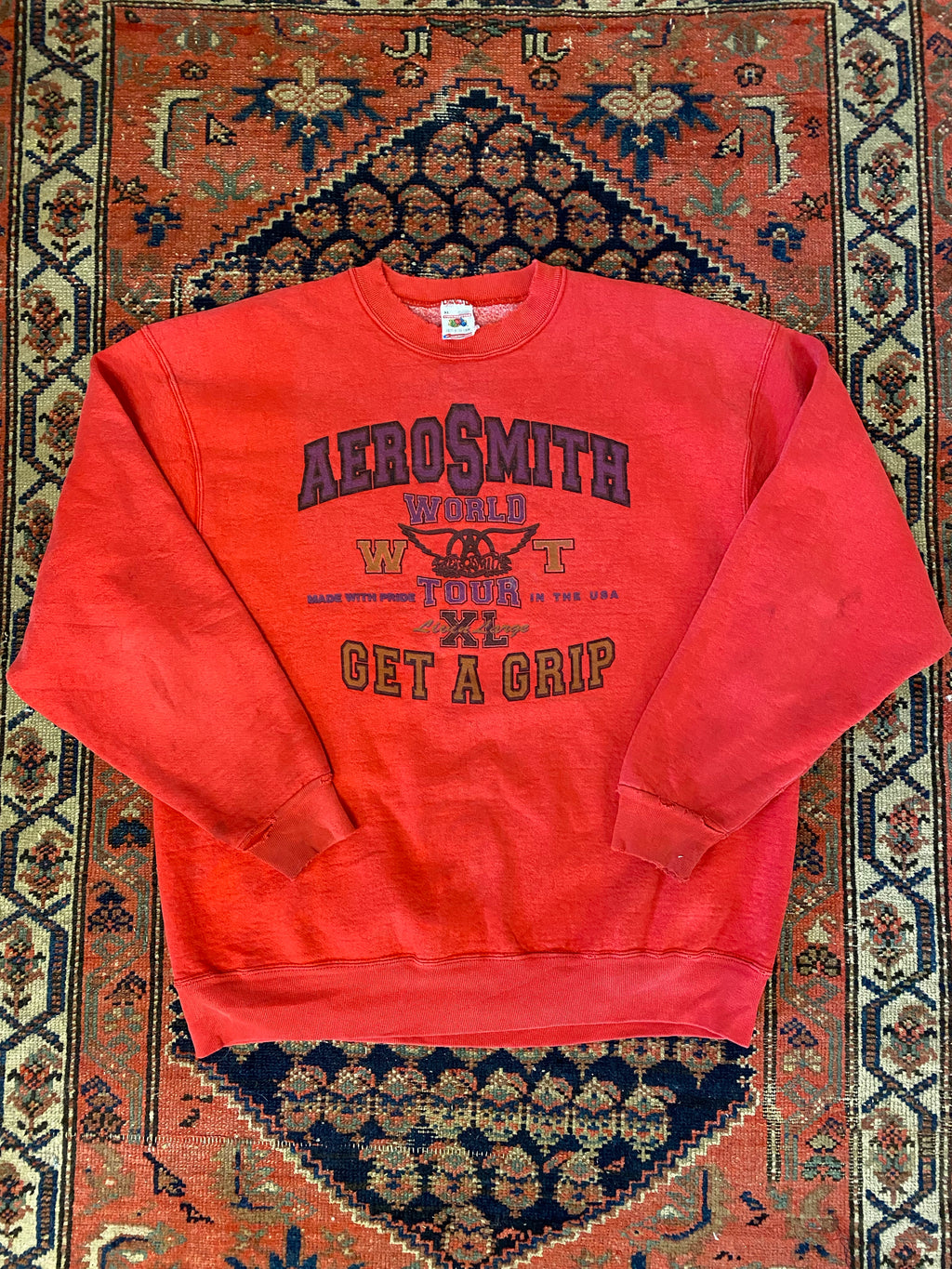 80s Aero Smith World Tour Crewneck - L