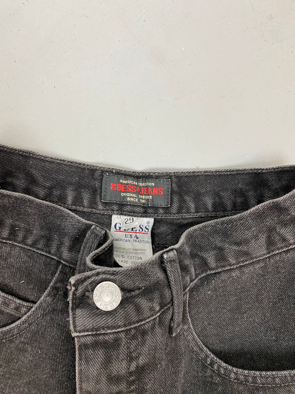 90s Guess High Waisted Denim Shorts - 26in