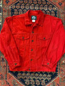 Vintage Red Denim Jacket - M