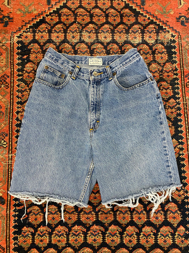 Vintage Arizona Frayed High Waisted Denim Shorts - 25in