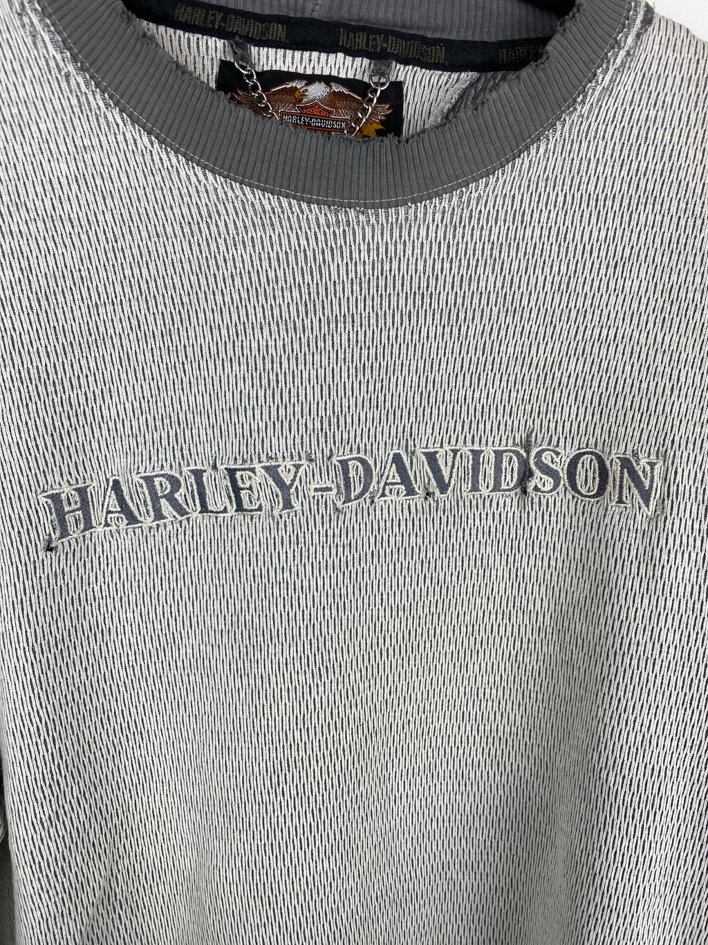 Thrashed Embroidered Harley Davidson crewneck