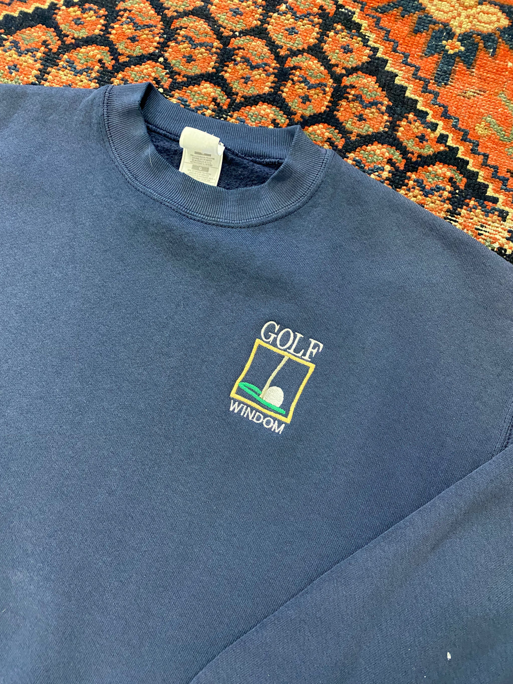 Vintage Embroidered Golf Wisdom Crewneck - S/M