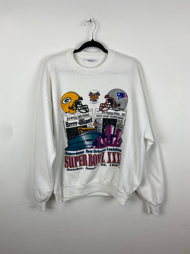 1997 Green Bay vs Patriots crewneck - L