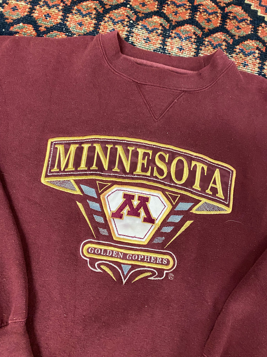 Vintage Embroidered Michigan Crewneck - L