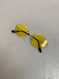 Yellow Tinted Gold Framed Sunglasses