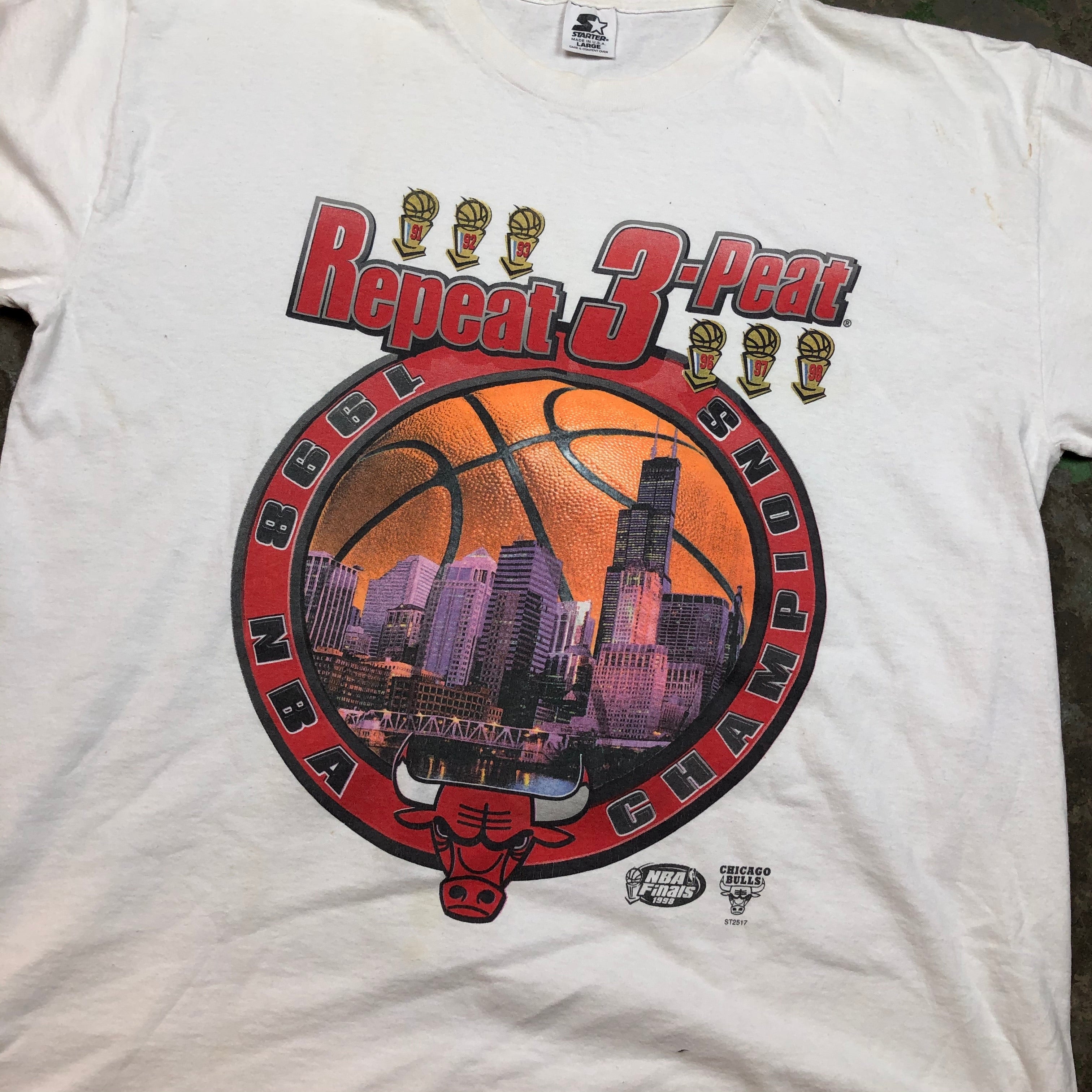 Bulls 3Peat starter t shirt