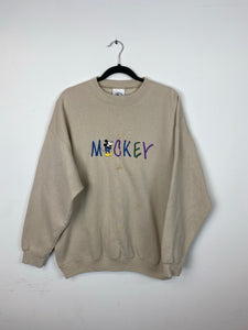 Embroidered Mickey Mouse crewneck