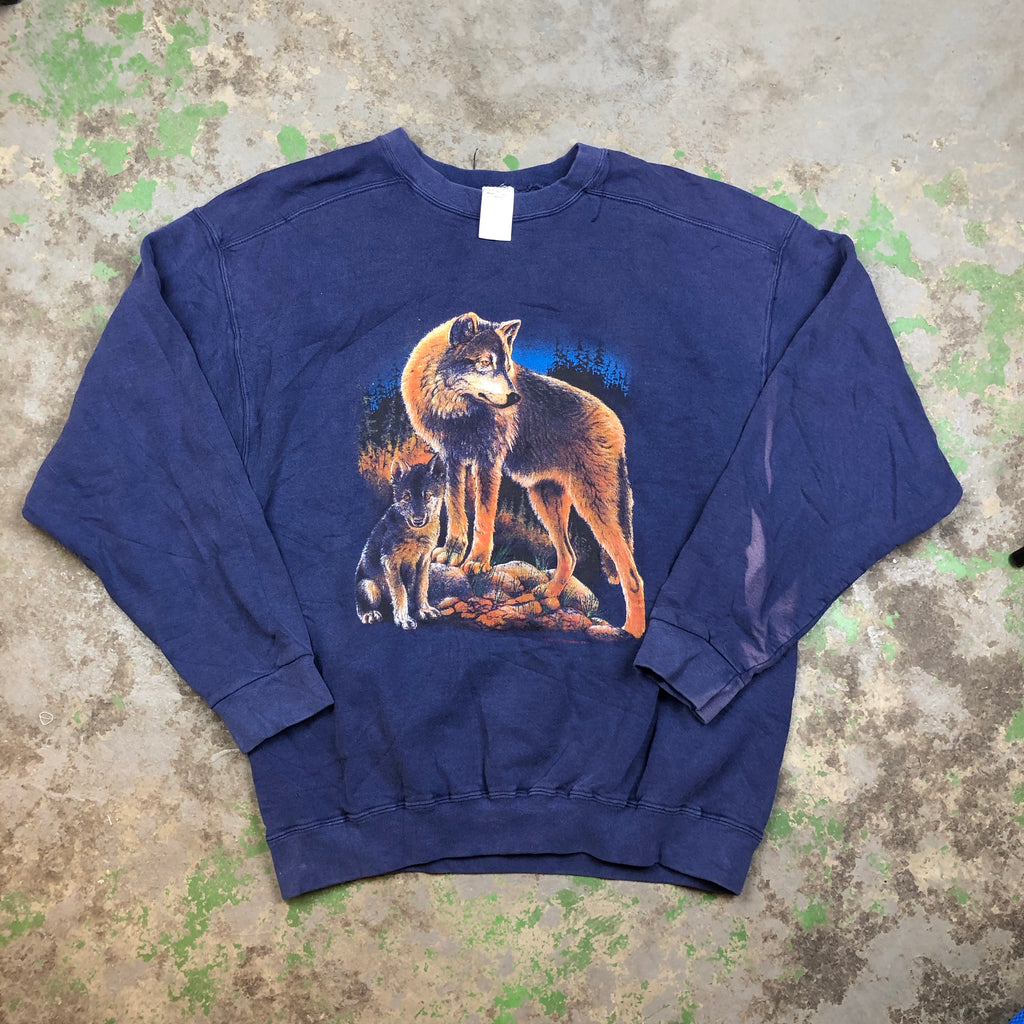 90s wolf Crewneck