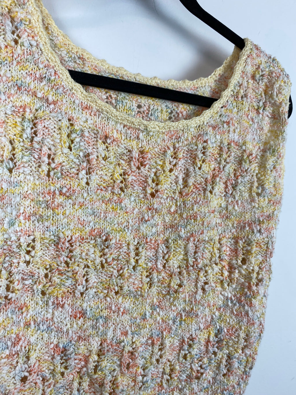 90s knitted vest - M