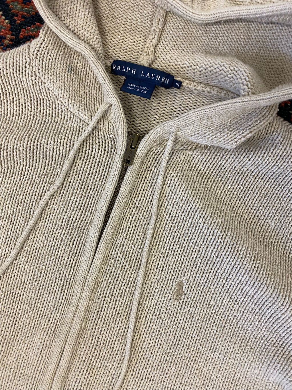 Vintage Ralph Lauren Knit Zip-up Sweater - WMNS - M
