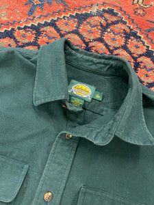 Vintage Green Button Up Shirt - L