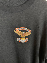 Load image into Gallery viewer, Faded 80s embroidered Harley Davidson crewneck