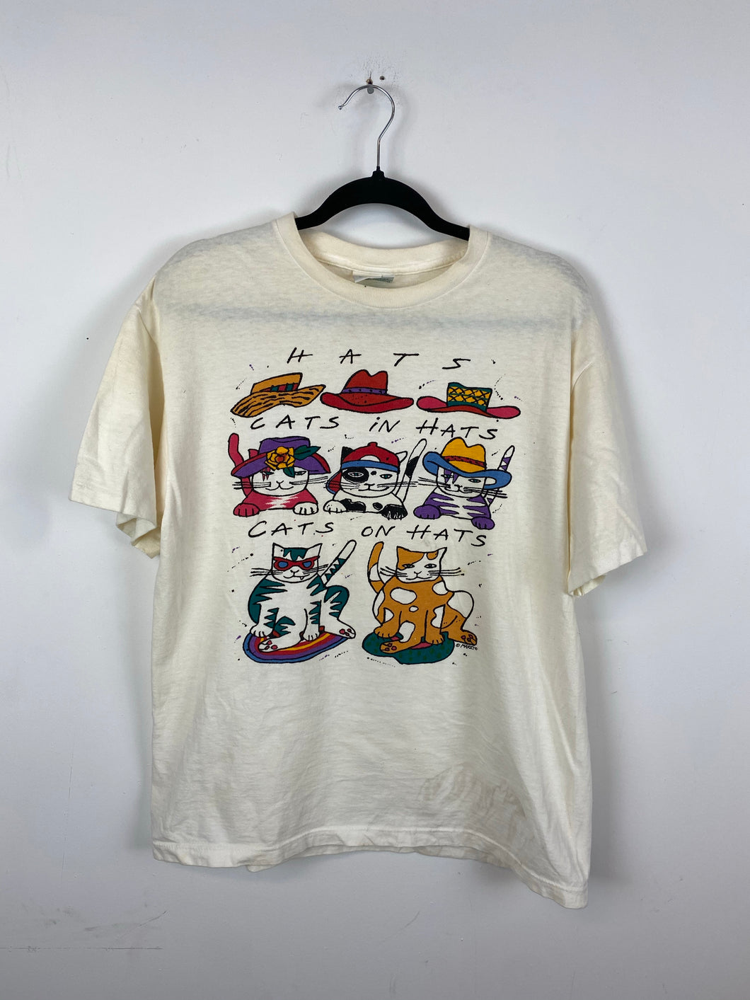 Cats on hats t shirt - S