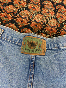 90s Pleated High Waisted Denim Shorts - 26in