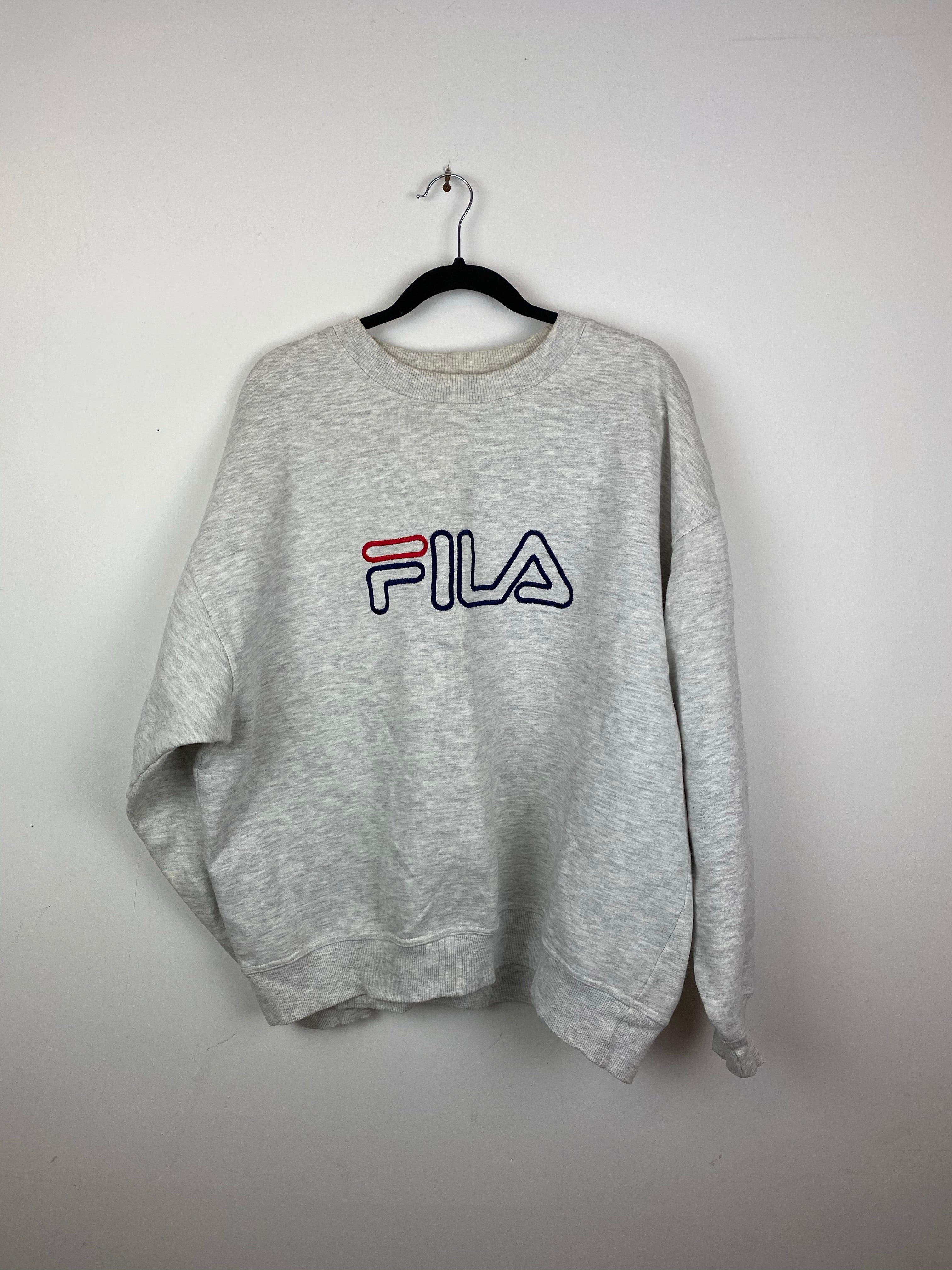 Oversized heavyweight Fila crewneck