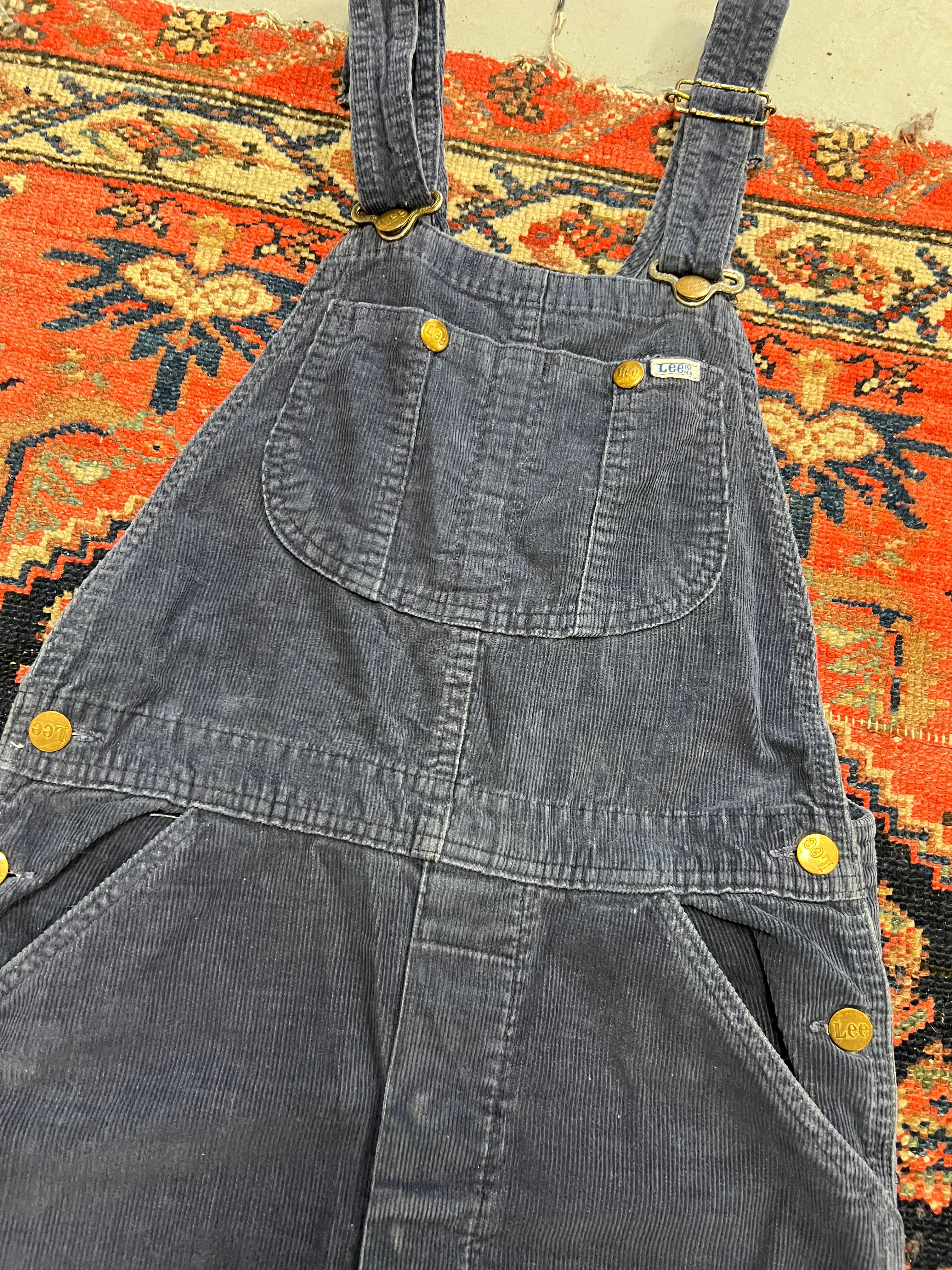 VINTAGE CORDUROY LEE OVERALLS - SMALL