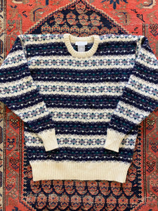 Vintage wool patterned sweater - M