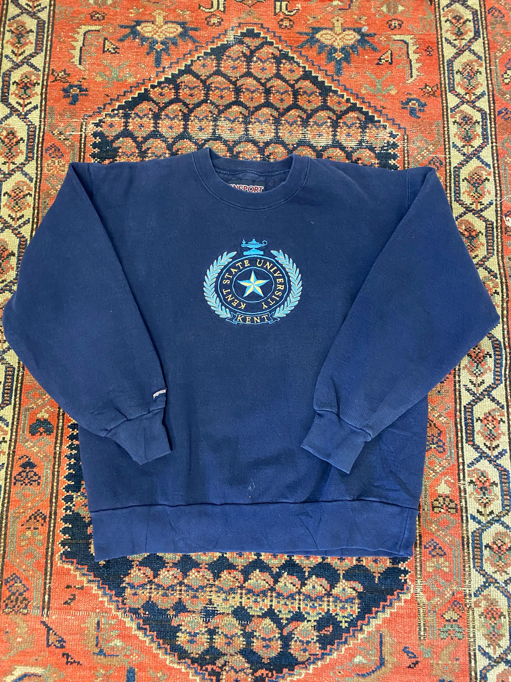 90s Embroidered Kent State University Crewneck - M
