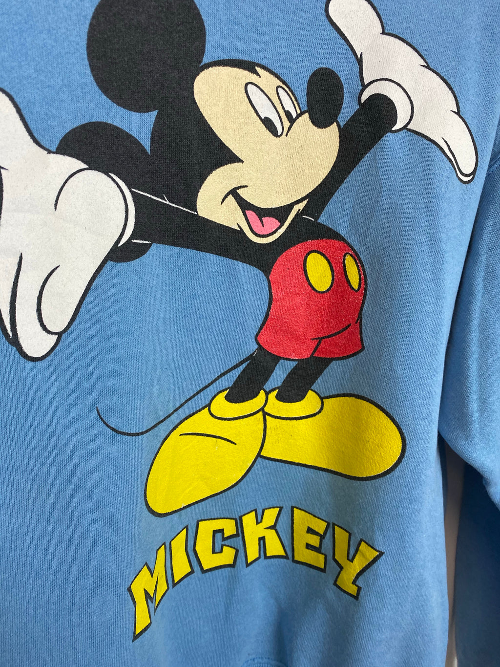 90s Baby Blue Mickey Mouse Crewneck - M/L
