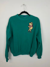 Load image into Gallery viewer, 90s Teal Embroidered Pooh Crewneck - XS