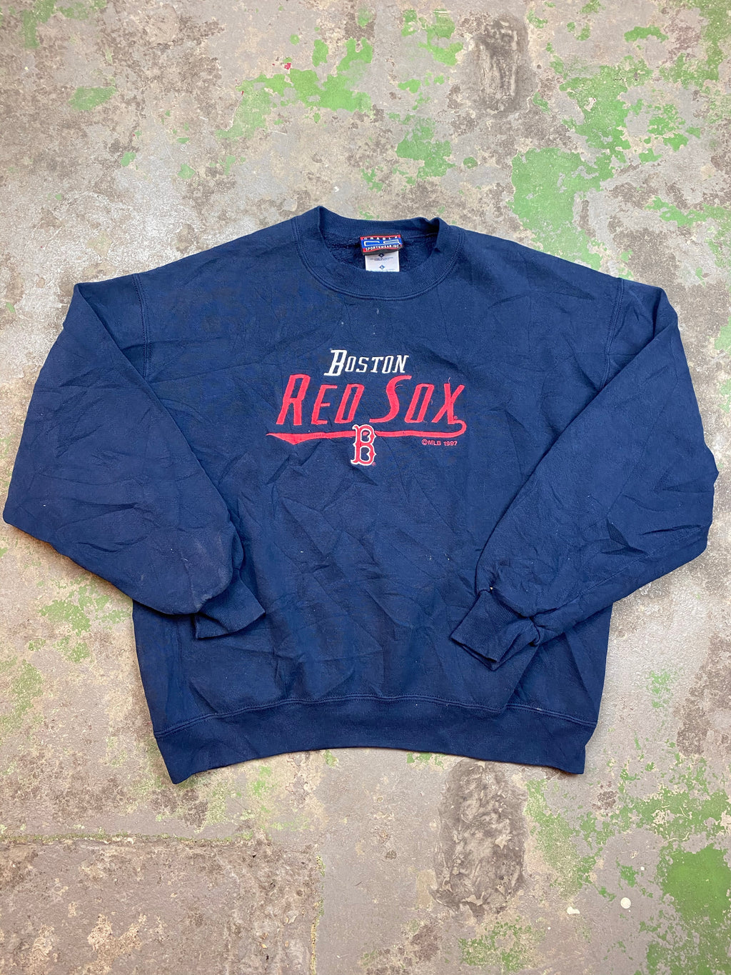 Embroidered Boston crewneck