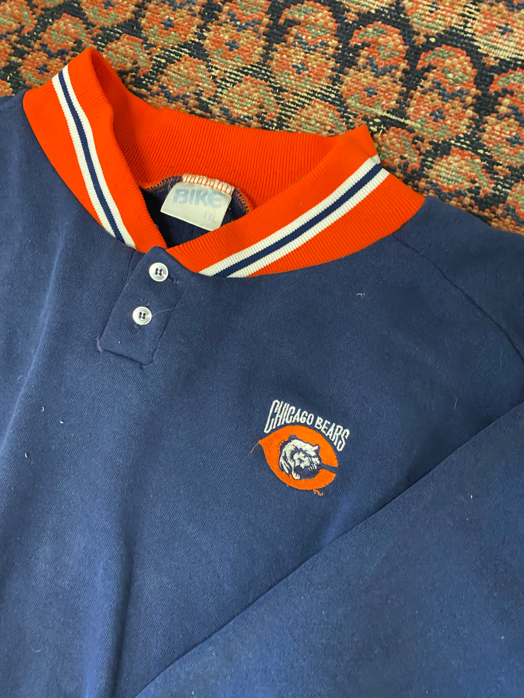 Vintage Chicago Bears Henley Crewneck - M