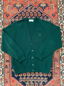 Vintage Green Knit Cardigan - L