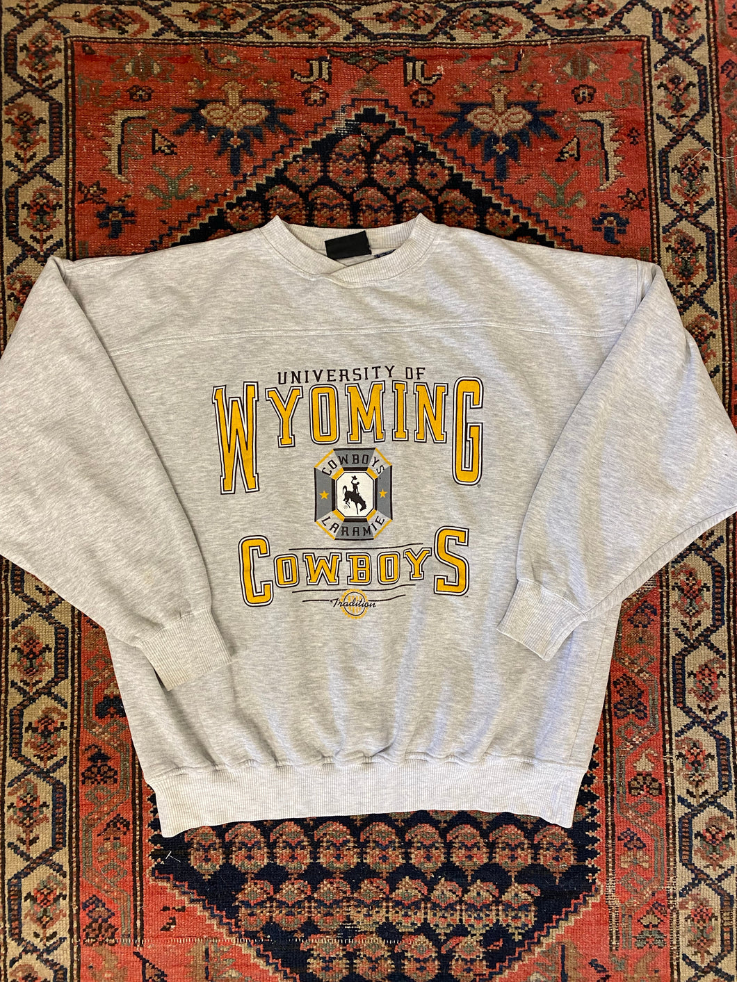 Vintage University Of Wyoming Crewneck - L