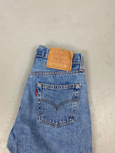 Load image into Gallery viewer, 90s high waisted frayed Levi’s denim - 26in