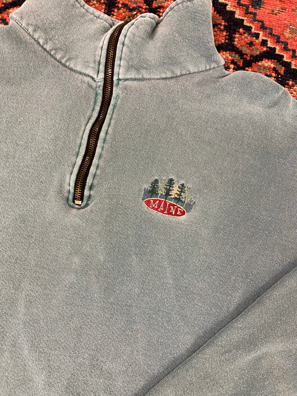 Vintage Stone Wash Maine Quarter-zip - L