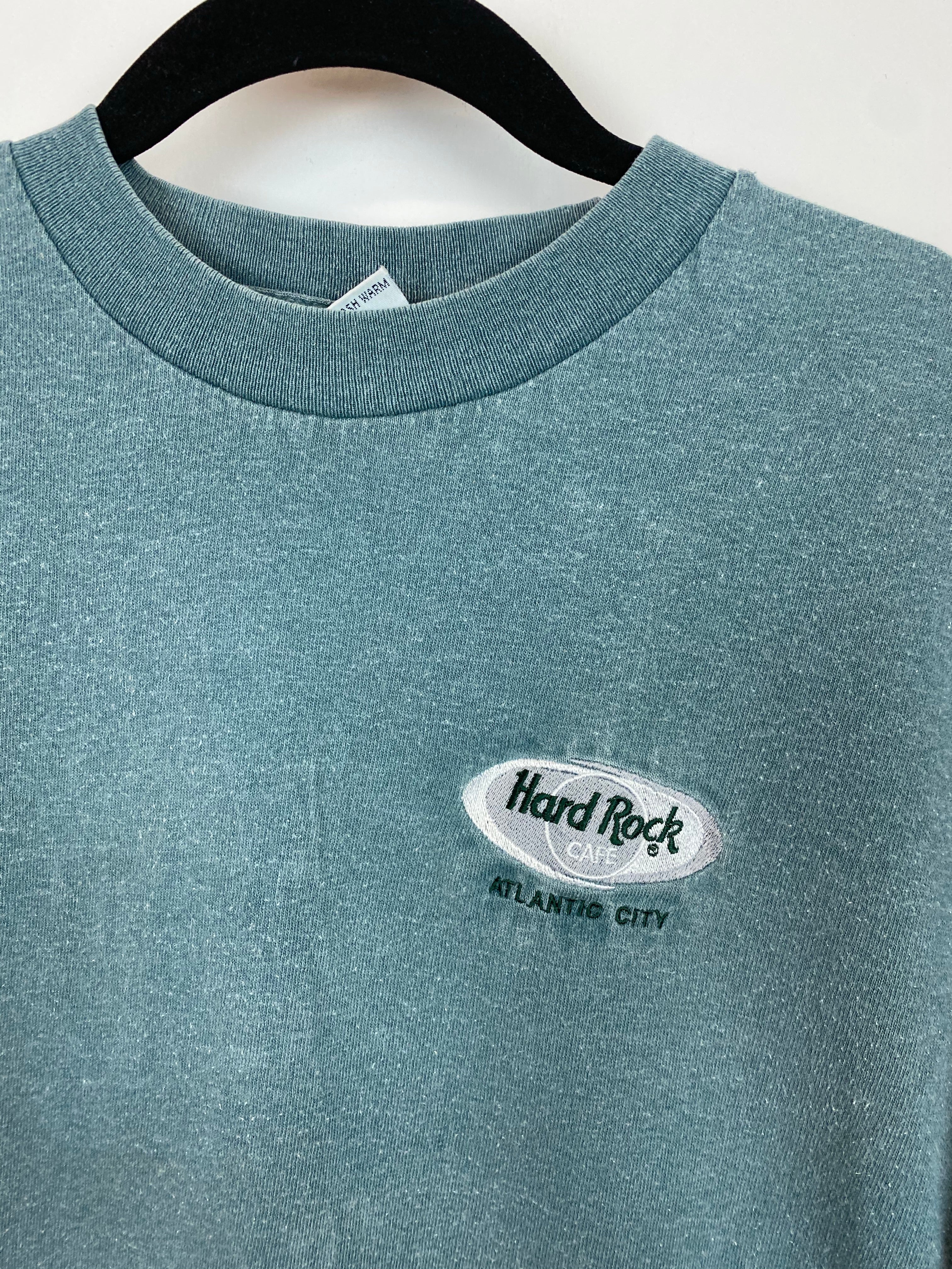 90s Stone Wash Embroidered HardRock Cafe T Shirt - S