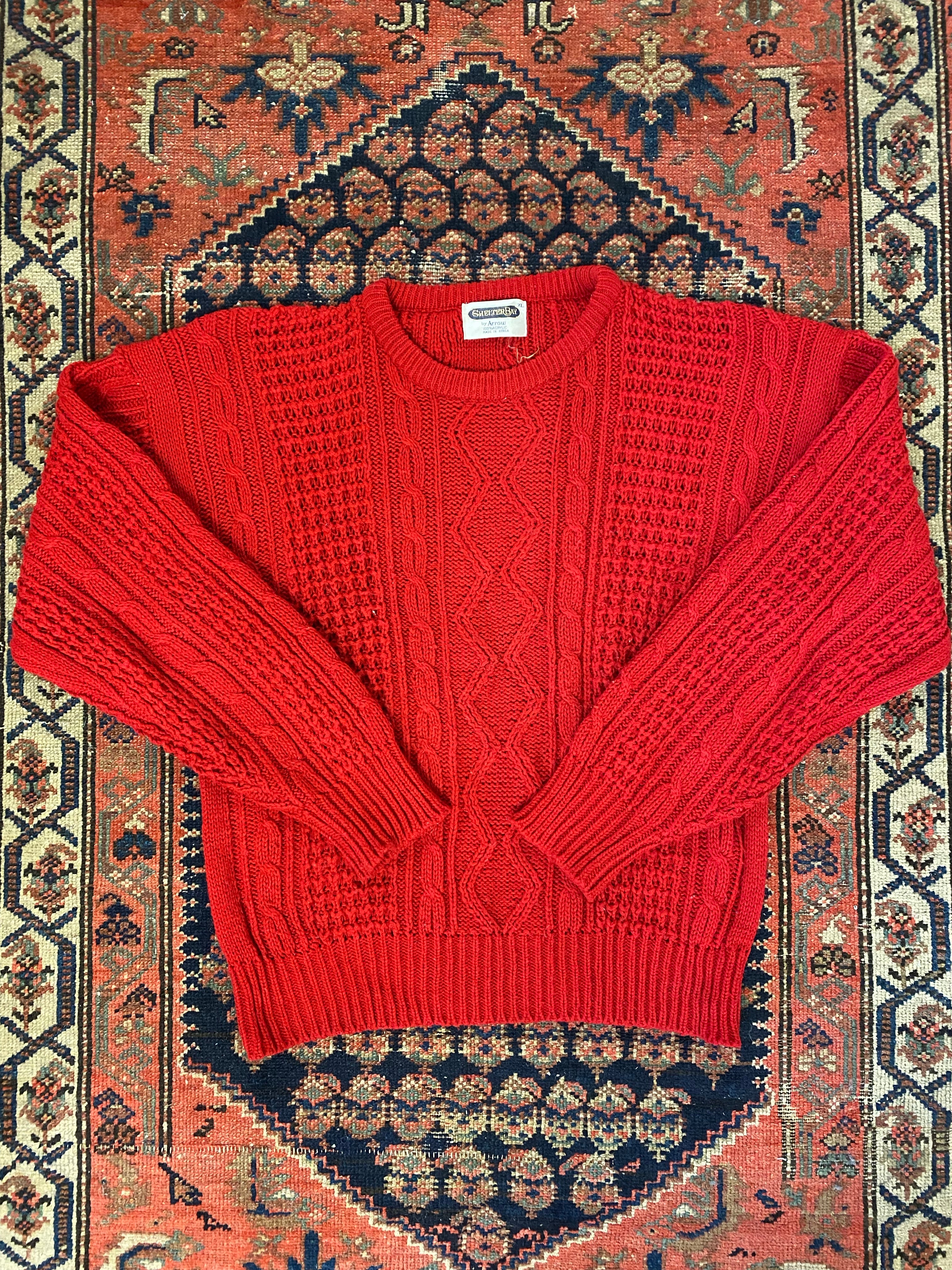 Vintage Cable Knit - L