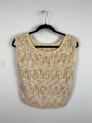 90s knitted vest - M