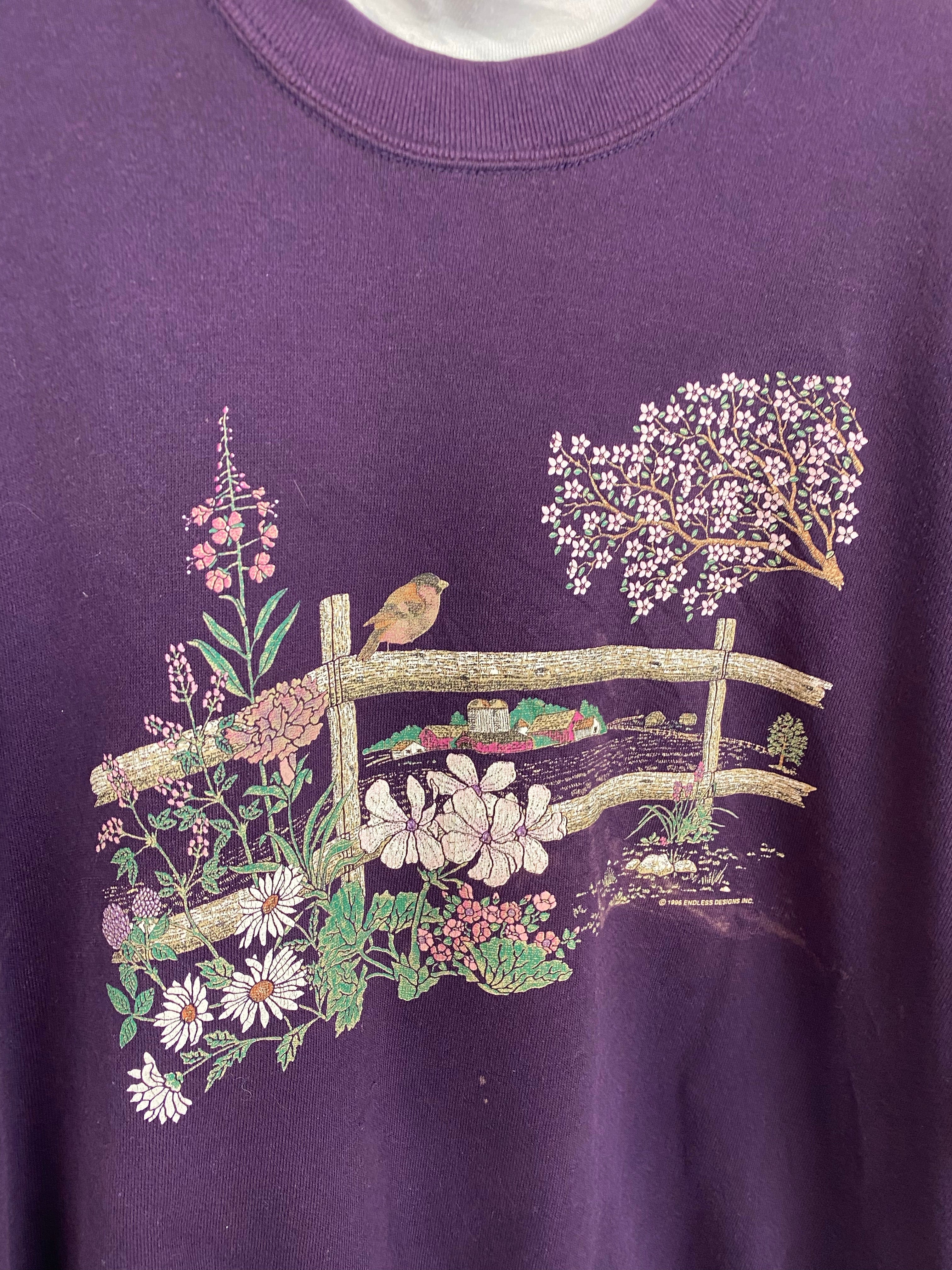 90s scenic Mockneck crewneck