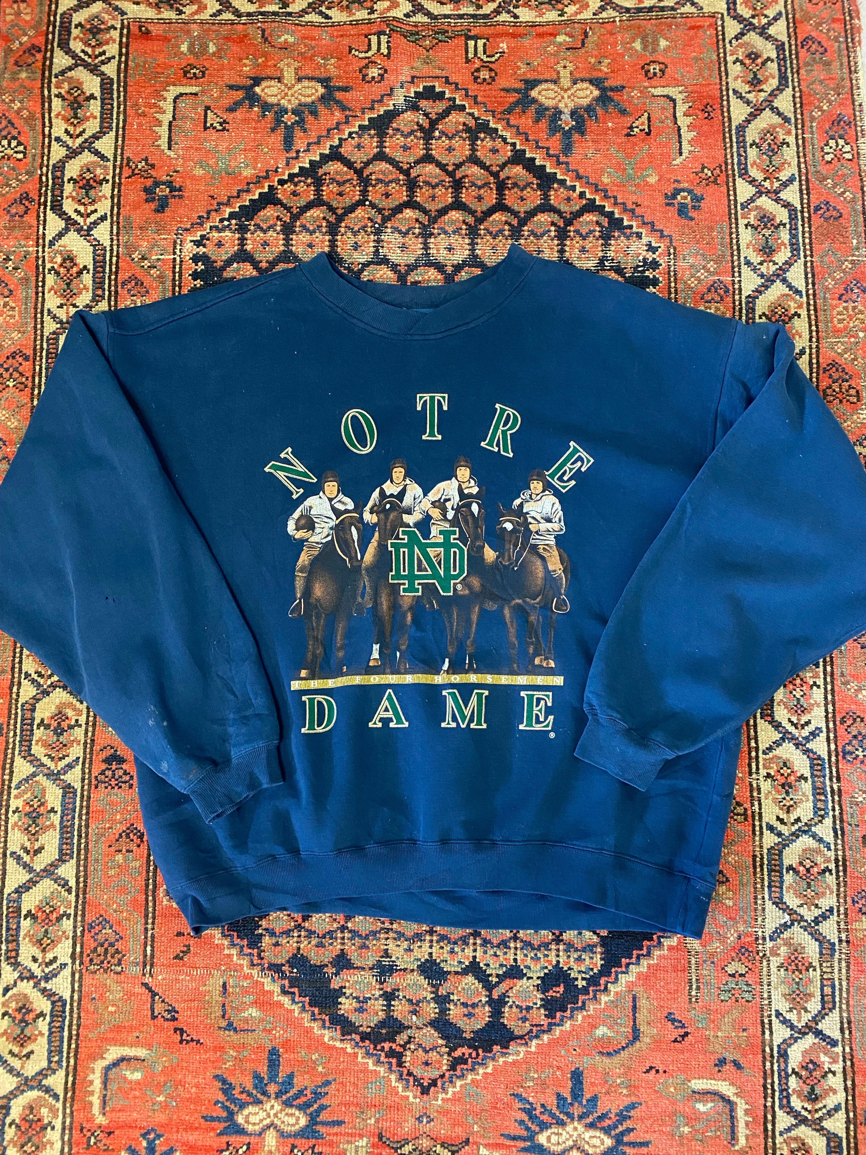 90s Notre Dame Crewneck - L