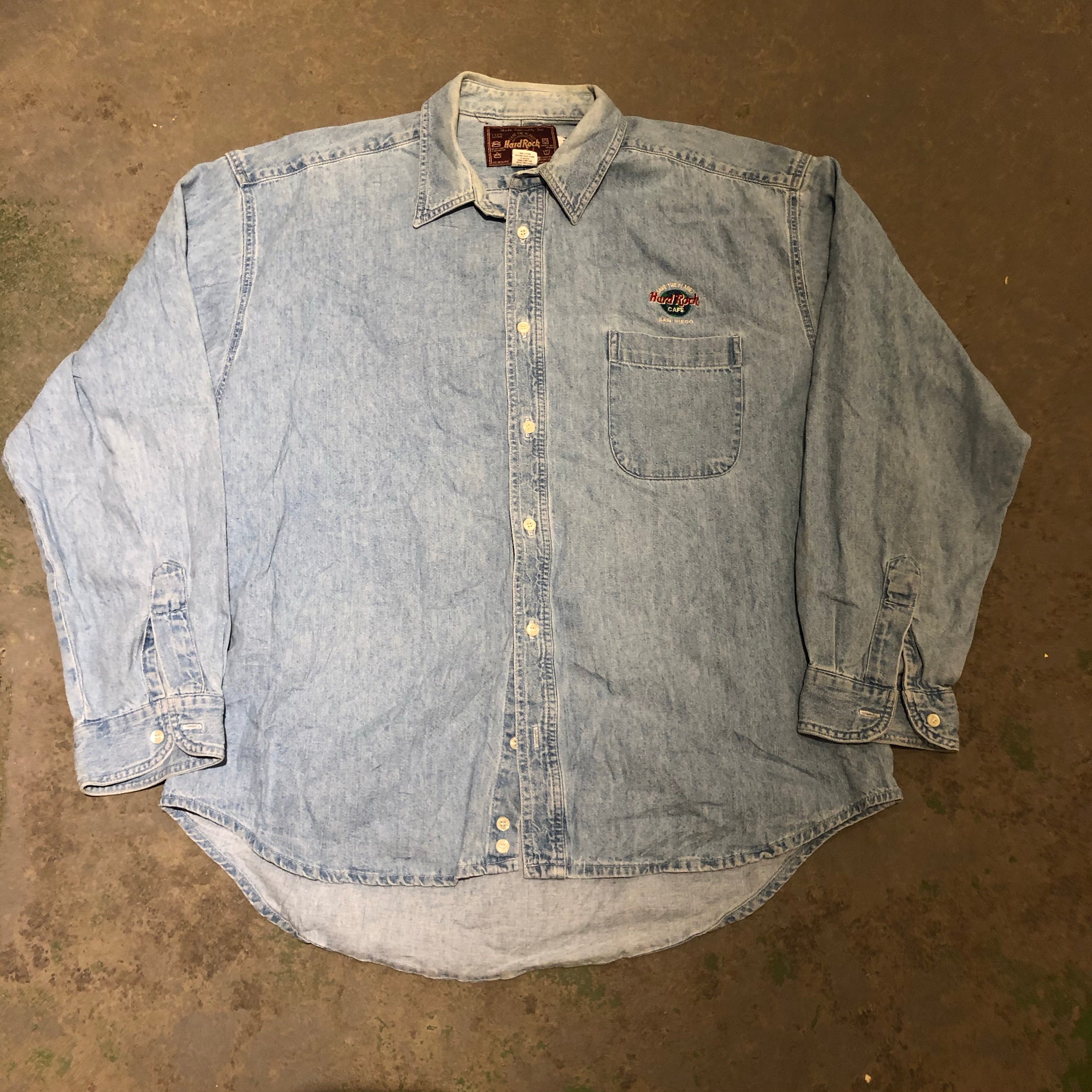 Hardrock Cafe Denim Button Up
