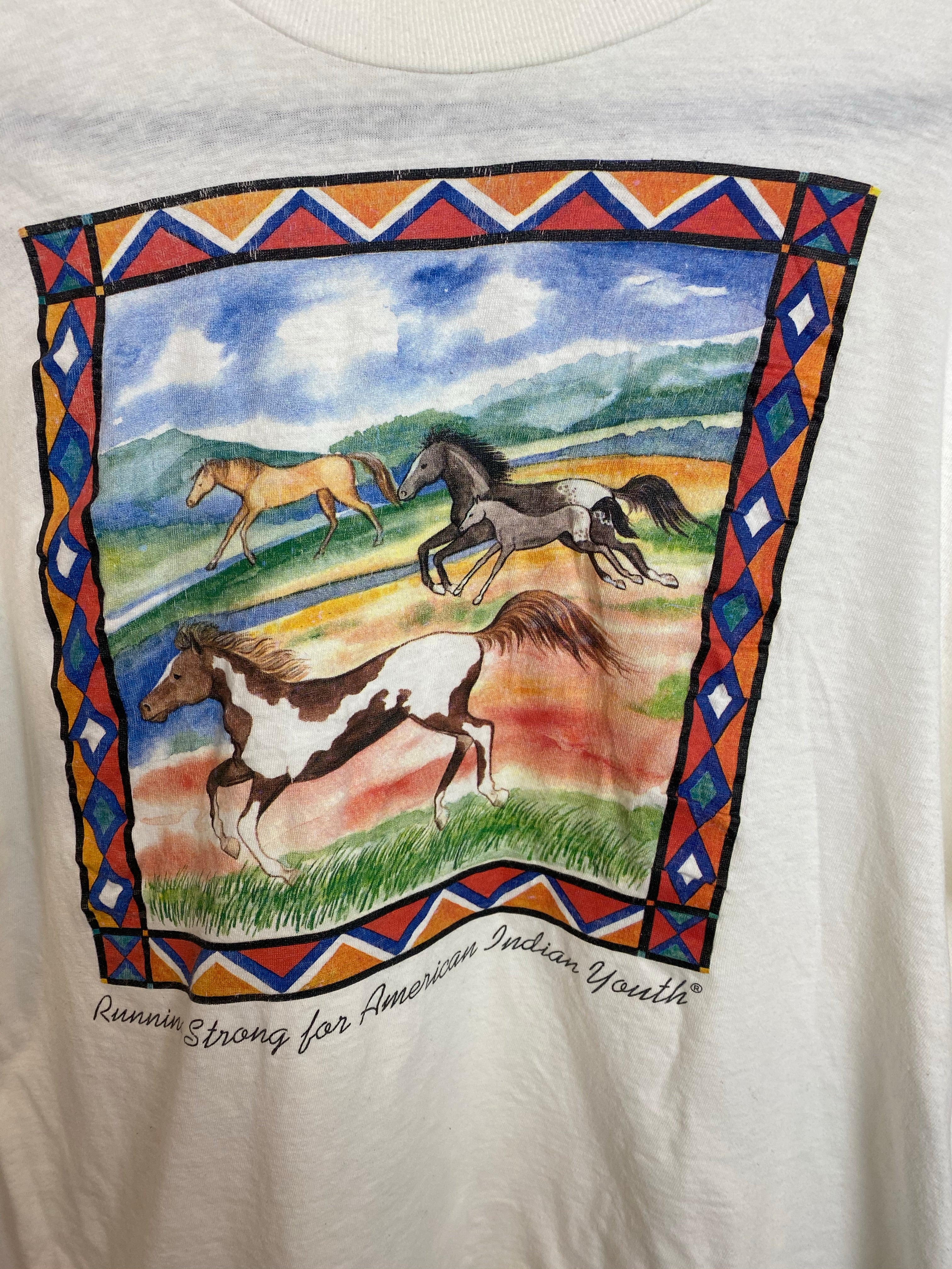 Vintage Single Stitch Horse T Shirt - S