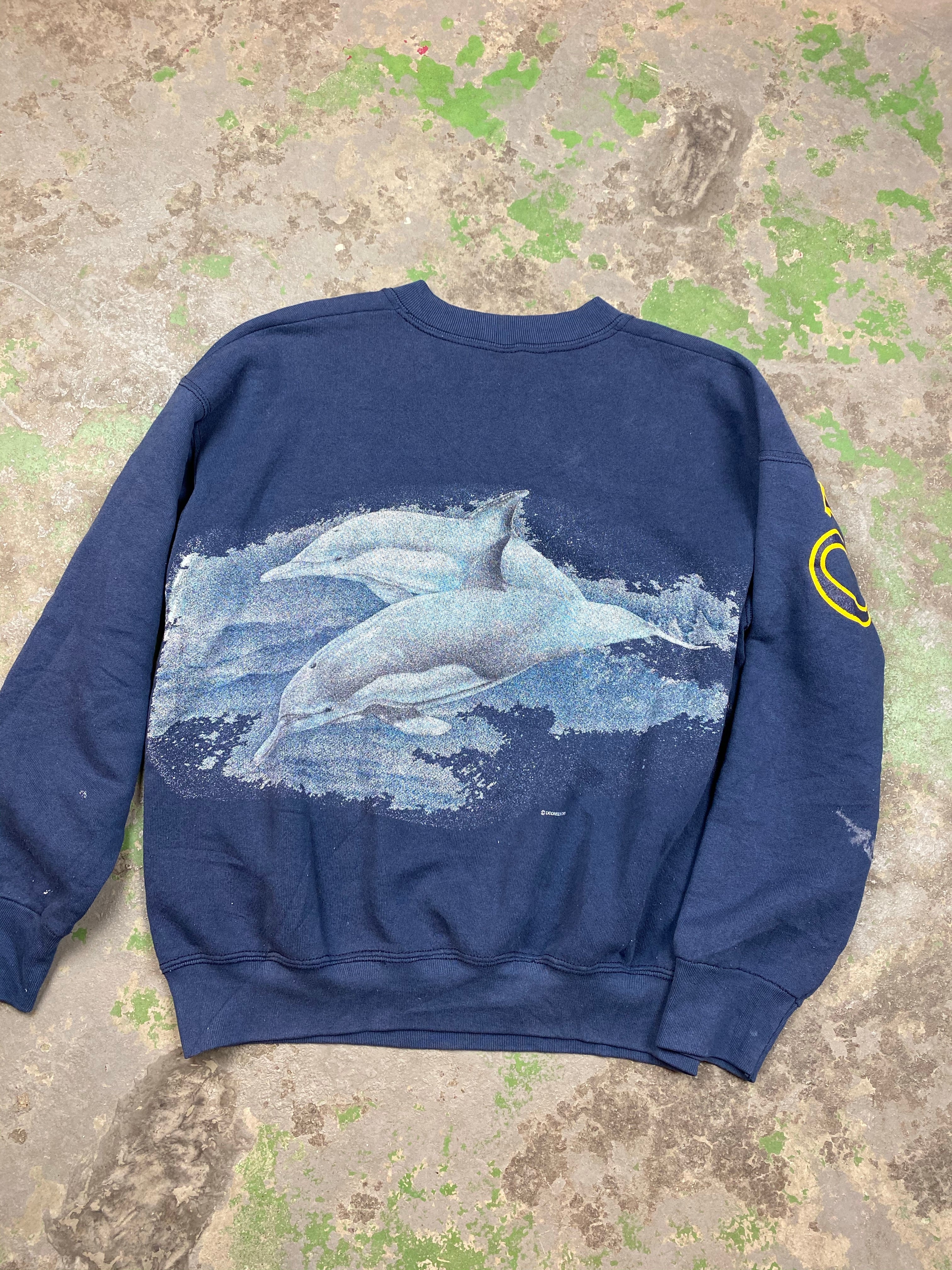 Front and back outer banks crewneck