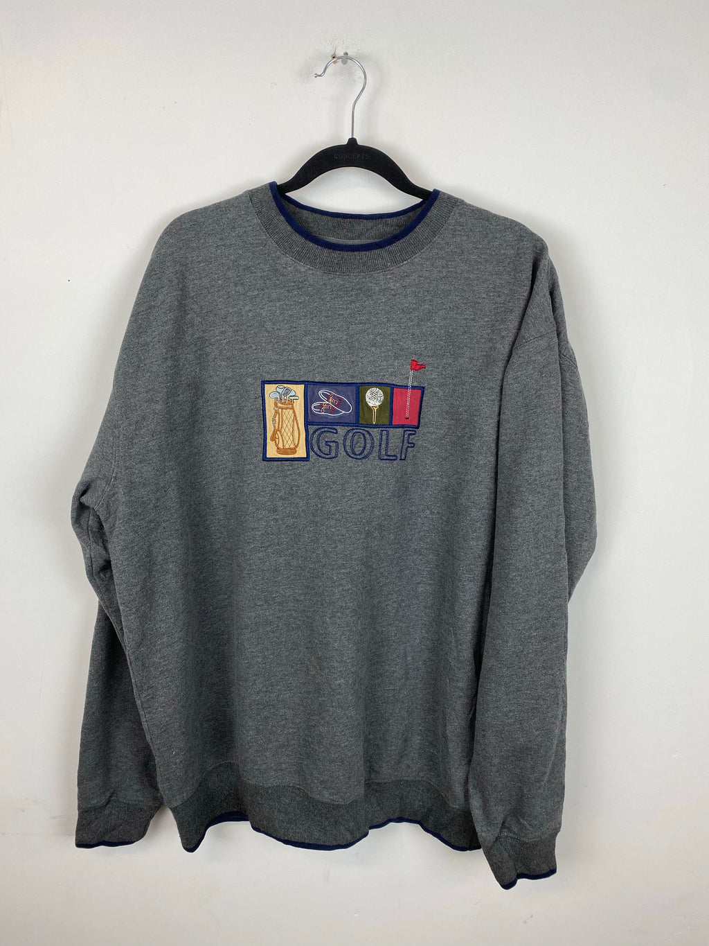 Vintage embroidered Golf crewneck - XL