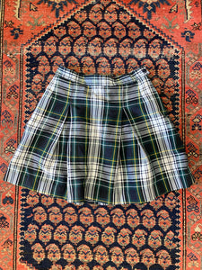 Vintage Plaid Mini Skirt - 25in