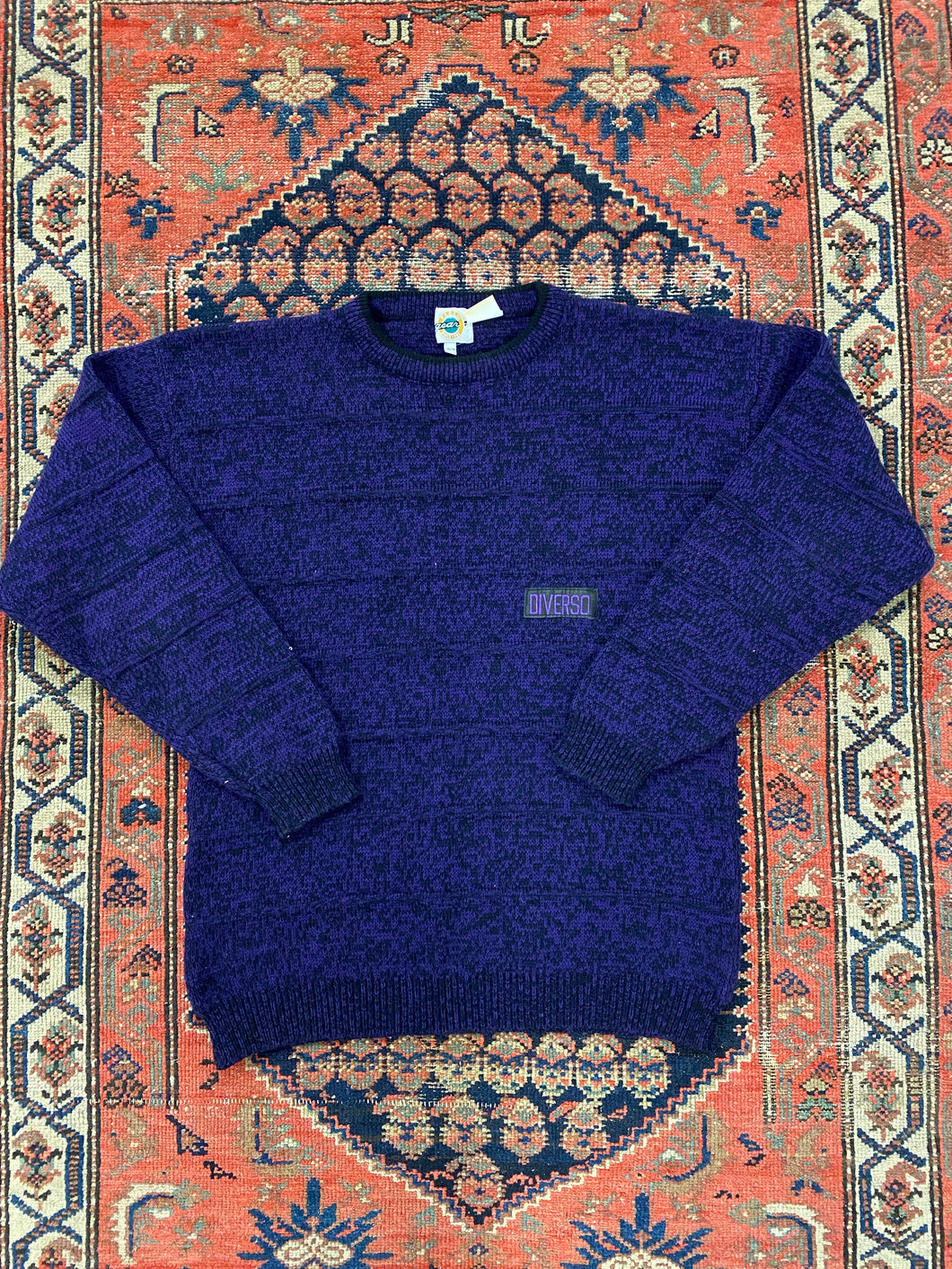 90s Purple Knit Sweater - M