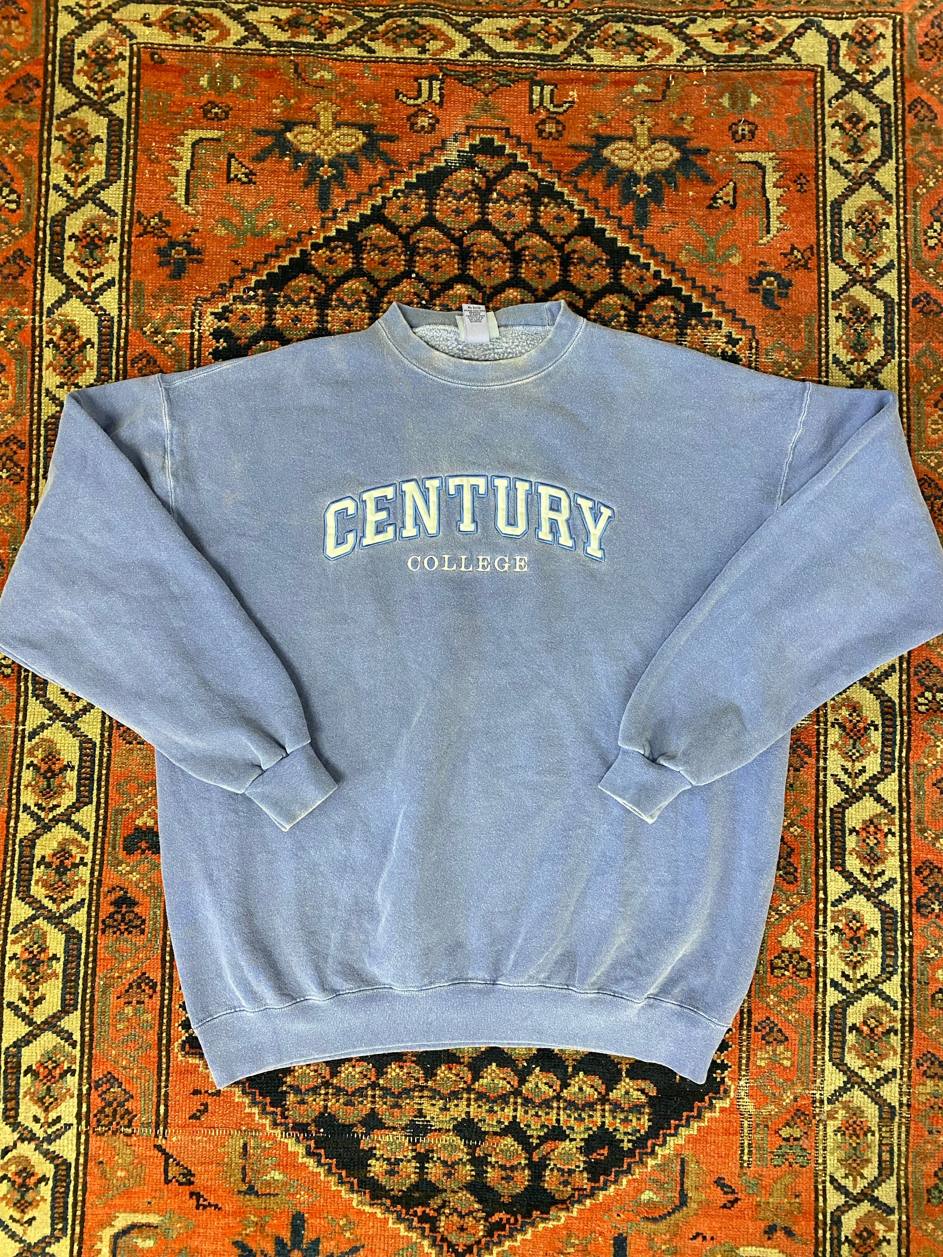 Vintage Century College Stone Wash Crewneck - L