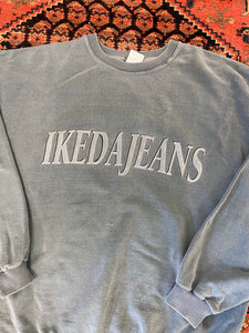 90s Stone Wash Ikeda Jeans Crewneck - XL